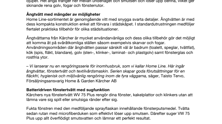 Miljövänligt, snabbt och effektivt - Kärcher tar städning till en helt ny nivå