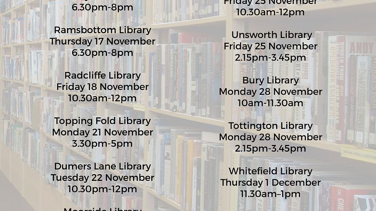 Join a workshop and help to improve the library service