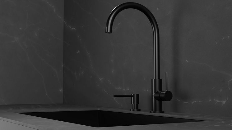 Primy Köksblandare Steel Equip Shadow 30123 & Primy Tvålpump Steel Clean Dispenser Shadow 35003 -2