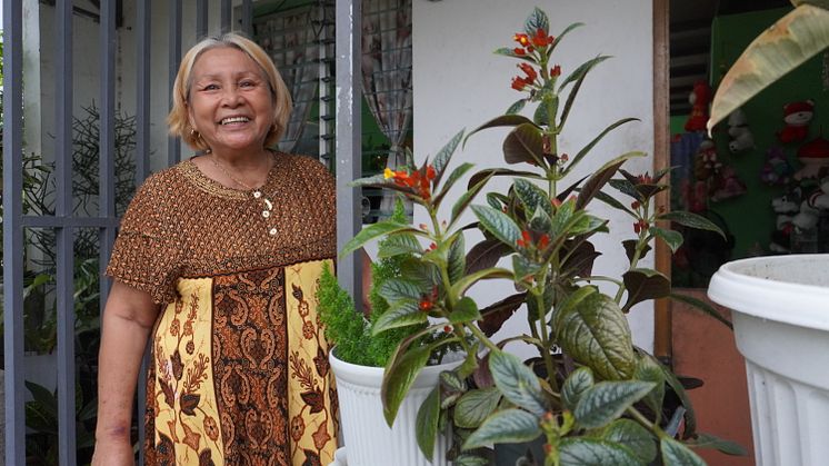 Myrna Lagdao i bostadskooperativet Magic Circle i Manila som startades med stöd från We Effect 2018. Foto: Nana Buxani.