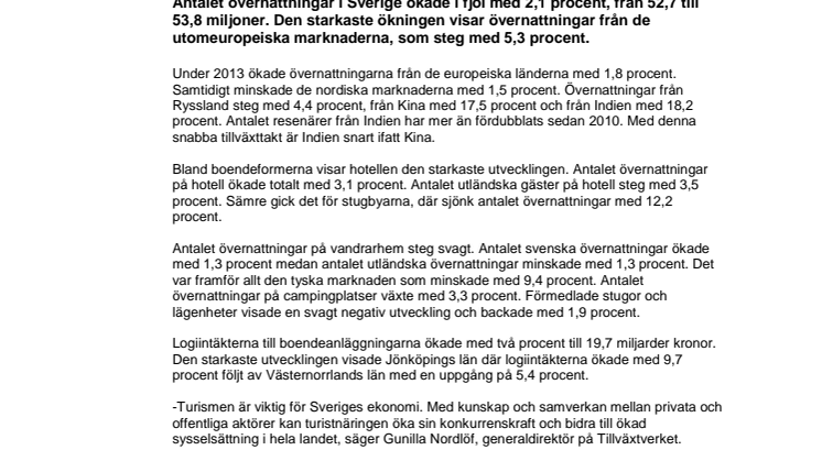 Turiståret 2013: Turismen trotsar svagt Europa, växer på flera marknader