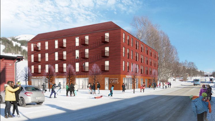 Trägården, Åre. Illustration: AIX Arkitekter. 