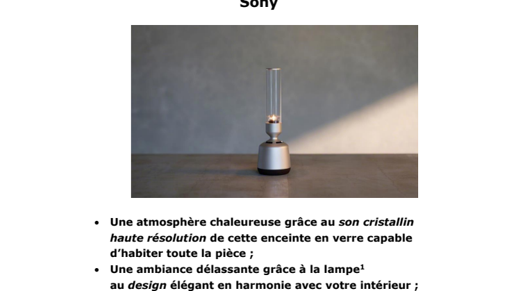 Un son cristallin haute résolution  à l’unisson avec son intérieur :  voici la nouvelle enceinte en verre signée Sony