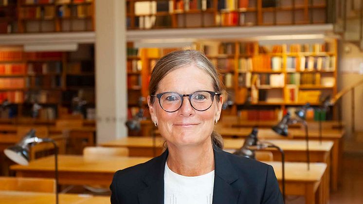 Johanna Hansson, tillträdande överbibliotekarie för Uppsala universitetsbibliotek. Foto: Jens Gustavsson