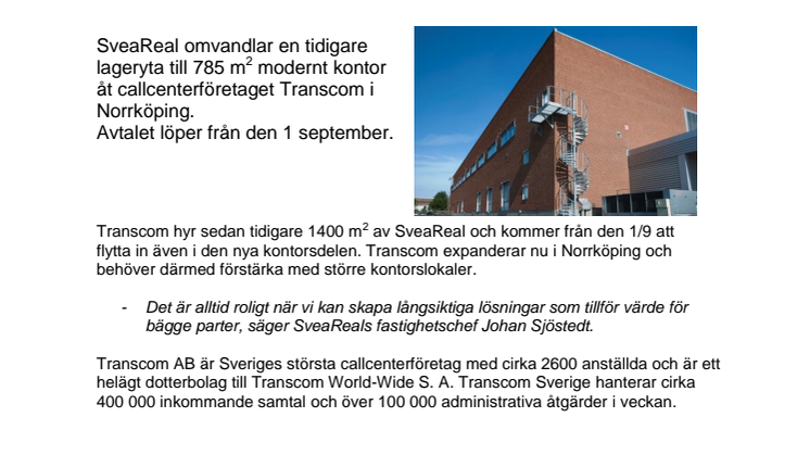 SveaReal kundanpassar kontor i Norrköping