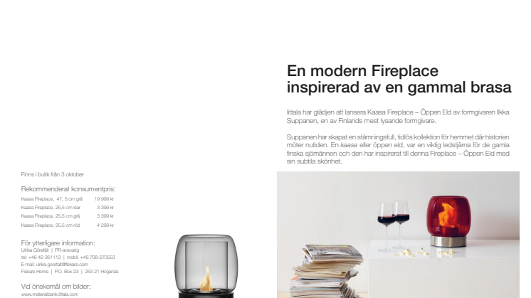 En gammal brasa i ny tappning - Iittalas fireplace Kaasa 