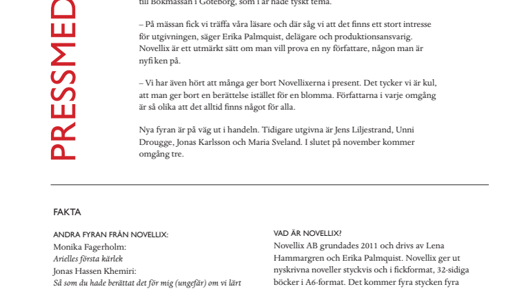 Starka namn i andra fyran från Novellix