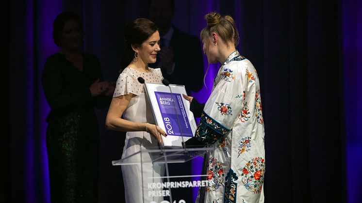 Filminstruktør Annika Berg modtog Kronprinsparrets Kulturelle Stjernedryspris 2018.