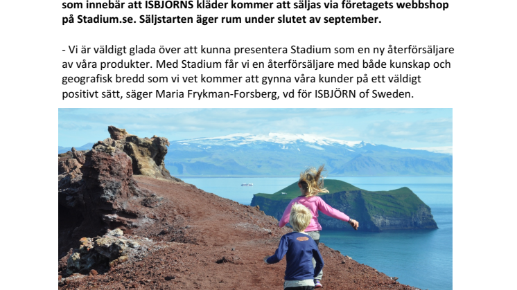STADIUM ny återförsäljare av ISBJÖRN 
