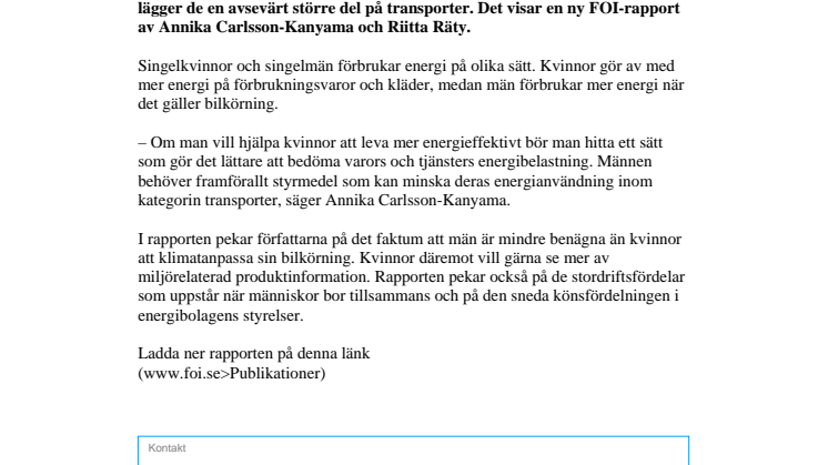 Män gör av med mer energi än kvinnor