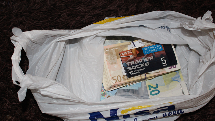 Seized cash