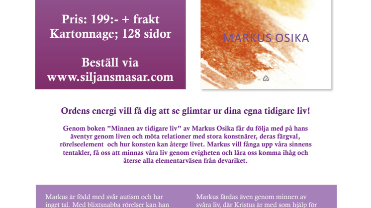 BOKSLÄPP: RESOR MED MARKUS – OM KONST, ANDAR OCH TIDIGARE LIV