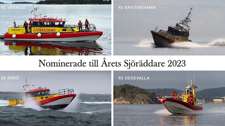 Fyra insatser nomineras till Årets Sjöräddare 2023, en utmärkelse som hyllar frivilligheten. 