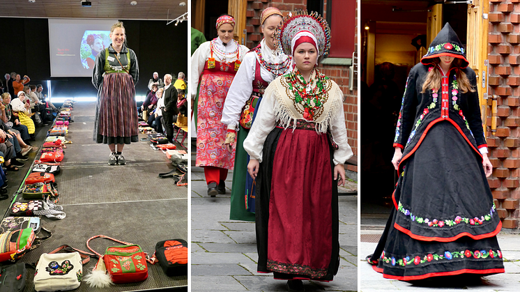 Dalarna Folk Fashion Weekend - ett evenemang fullt av färgstarka och lekfulla kontraster. Foto: Anna Lögdqvist, Dalarnas museum