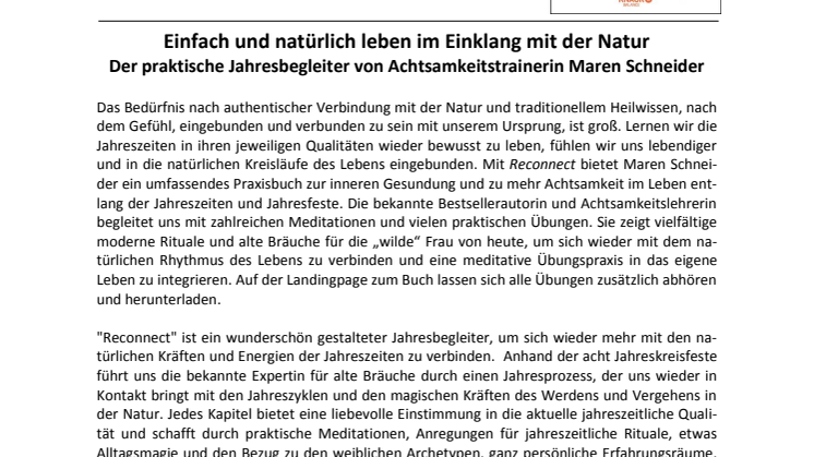 Presseinformation zu "Reconnect"