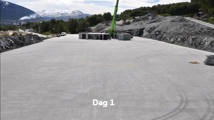 Installationen af Remix nye genbrugsplads i Tromsø, Fra bar mark til åbning på blot 5 dage