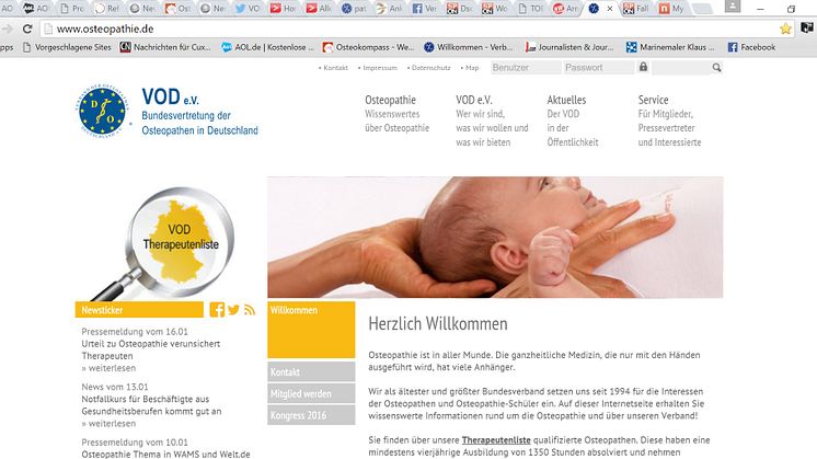 ​Großes Interesse – Osteopathie.de mit anhaltend hohen Besucherzahlen