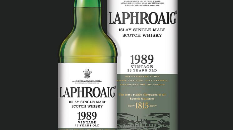Laphroaig 1989 Vintage on black