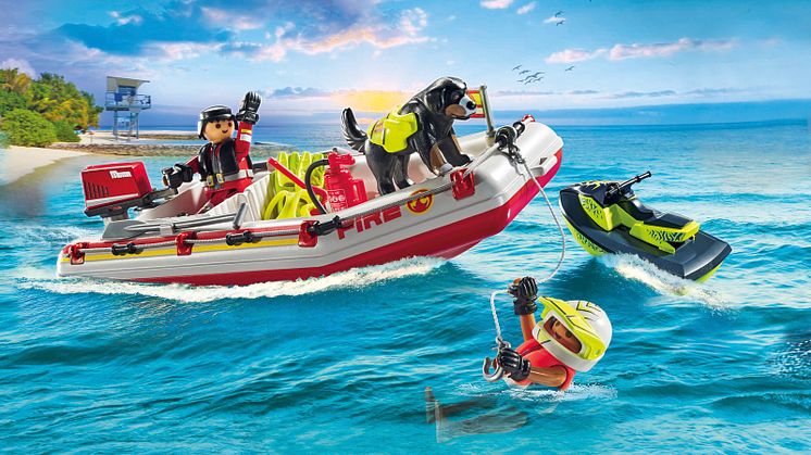 Feuerwehrboot mit Aqua Scooter (71464) von PLAYMOBIL