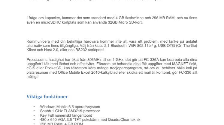 Top Position AB presenterar nya FC-336 Field Controller 