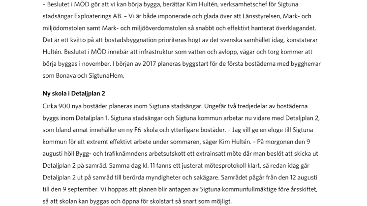 Grönt ljus för Sigtuna stadsängar 