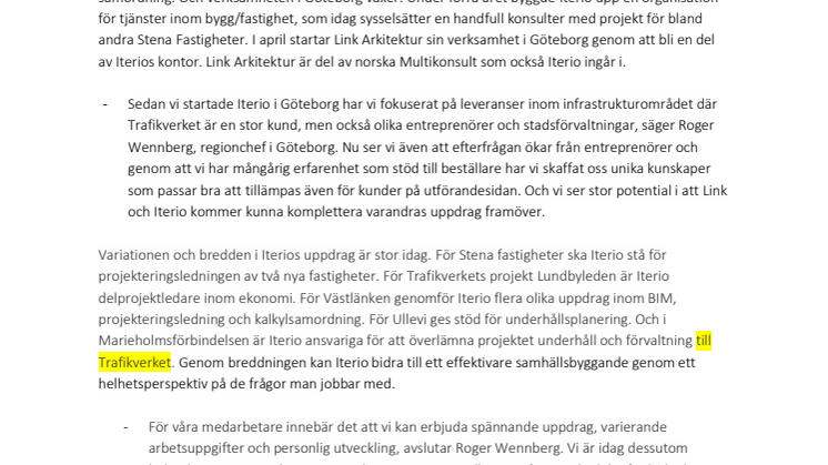 Iterio satsar för tillväxt i Göteborg