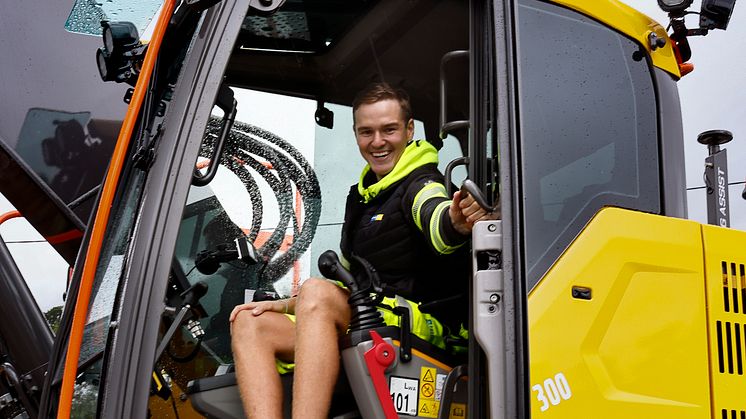 Albin Hagenbrant, maskinförare på Stenssons Entreprenad
