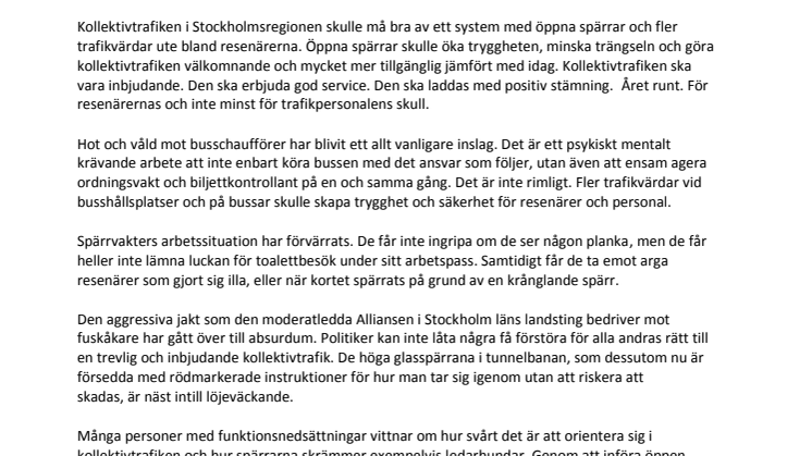 Öppna spärrarna