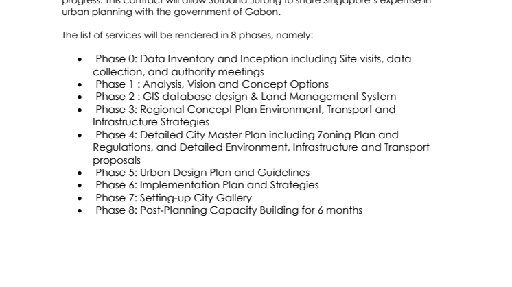 Surbana Jurong appointed as master planner for the Greater Libreville region in Republic of Gabon