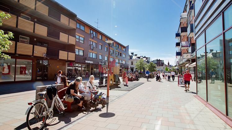 Gågatan, Bodens centrum.  Foto Bodens kommun/KOMM