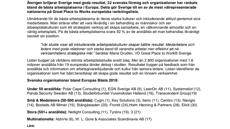Sverige briljerar återigen i Europa-toppen!