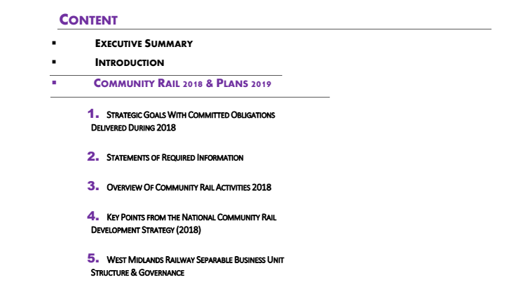 Community Rail Report - West Midlands Railway