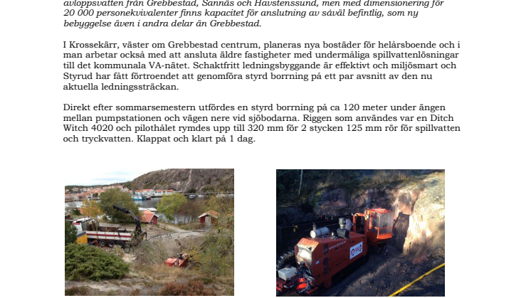 Schaktfria metoder när Grebbestad förbereder expansion 
