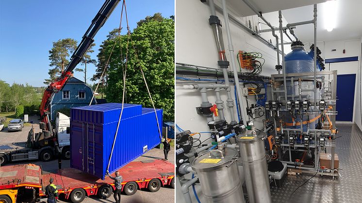Containeranläggning för leverans