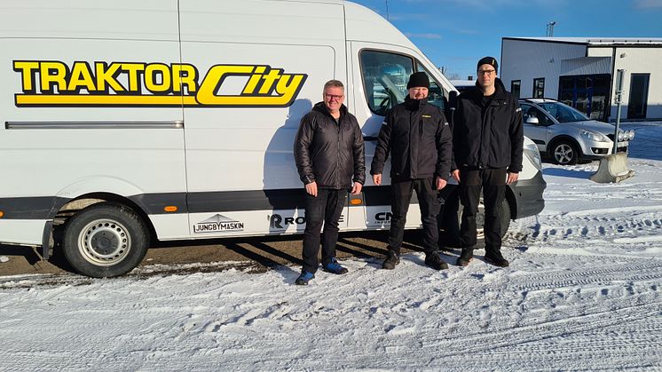 Bilden fr vänster: Niclas Nilsson, Jan Erstam och Lars Berg, Traktor-City.