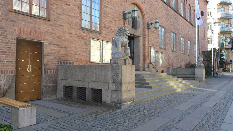 Illustration Ny entre till källarplan, GAJD Arkitekter