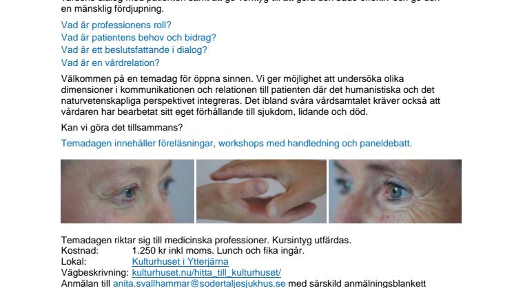 Program Temadag Vårdrelationer