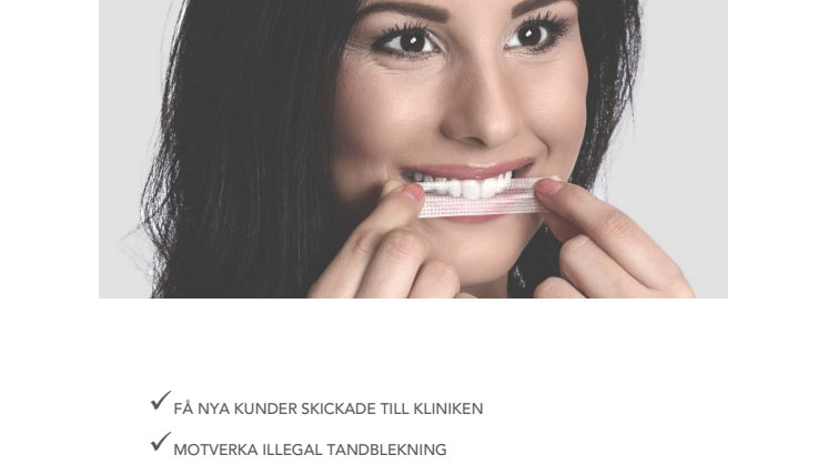 BLI SAMARBETSKLINK - Ny unik möjlighet med WHITENINGevo STRIPS