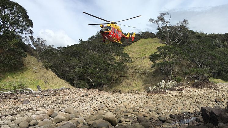 Hi-res image - ACR Electronics - the rescue helicopter arrives to help Dylan Holzheimer