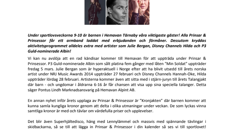 Stjärnspäckat sportlovsfirande i Hemavan Tärnaby