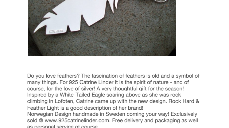 One Feather! For the spirit & for the of love silver!