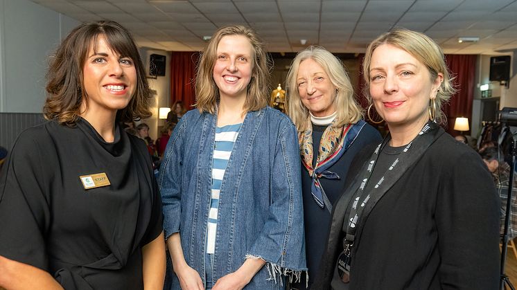 Crystal Hicks from Chopwell Renegeration Group with Sophie Wetherell, Anne Peirson-Smith and Gayle Cantrell from NU. Photo by Phil Punton