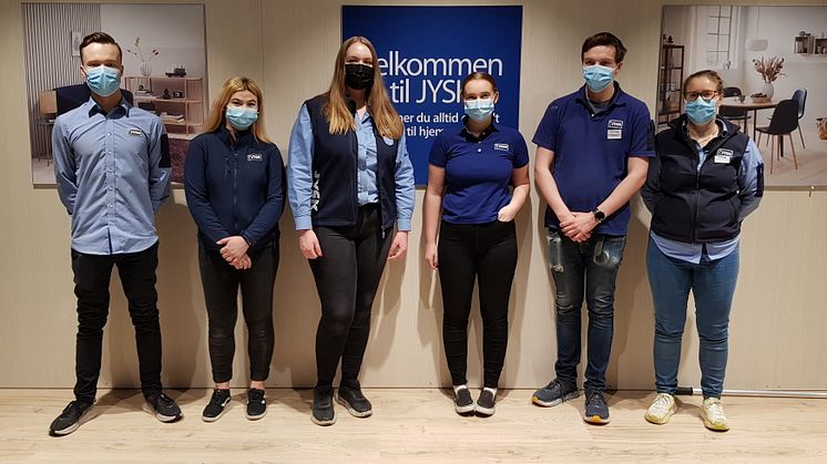 Fra venstre: Brage Myhre Johansen, Emilie Mikalsen Donoso, Malin Sund, Emma Jørgensen, Kristian Brødreskift, Beathe Jørgensen