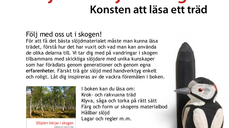 Slöjden börjar i skogen - Ny bok från Hemslöjdens förlag