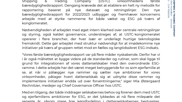 USTC-bæredygtighedsrapport_PRESSEMEDDELELSE.pdf