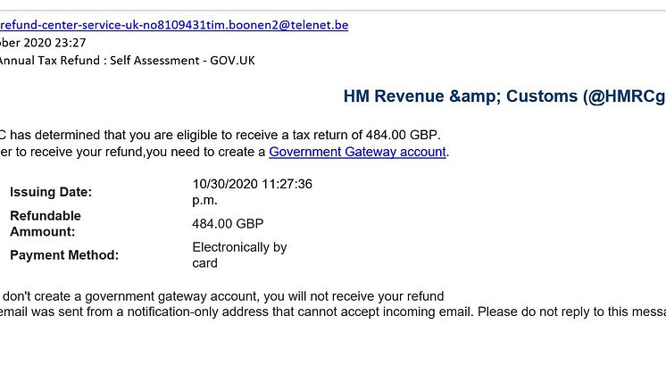 SA Email Scam