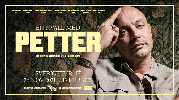 Den unika föreställningen "En kväll med Petter” fortsätter 2022