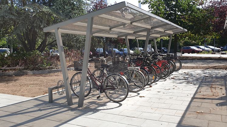 Färdigmonterade cykeltak V-Plaza, Danmark