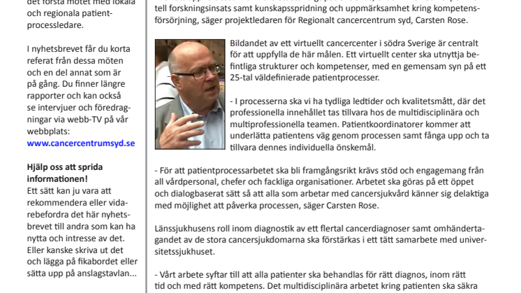 Nyhetsbrev 2,  januari 2011