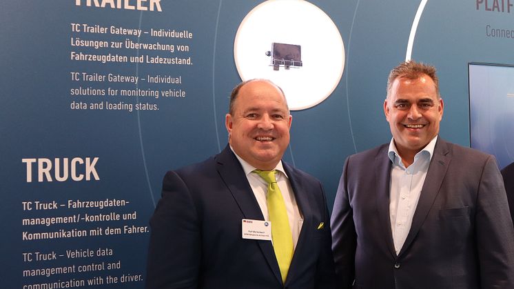 Ralf Merkelbach (BPW) and Matthias Bohm (DHL) are pleased to be working together closely. 